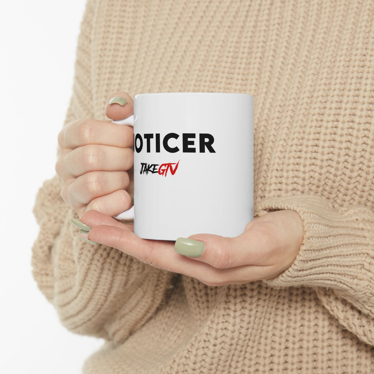 #0003 Noticer Mug - "Noticer" FCK ISRL Ceramic Coffee Cup (11oz, 15oz)