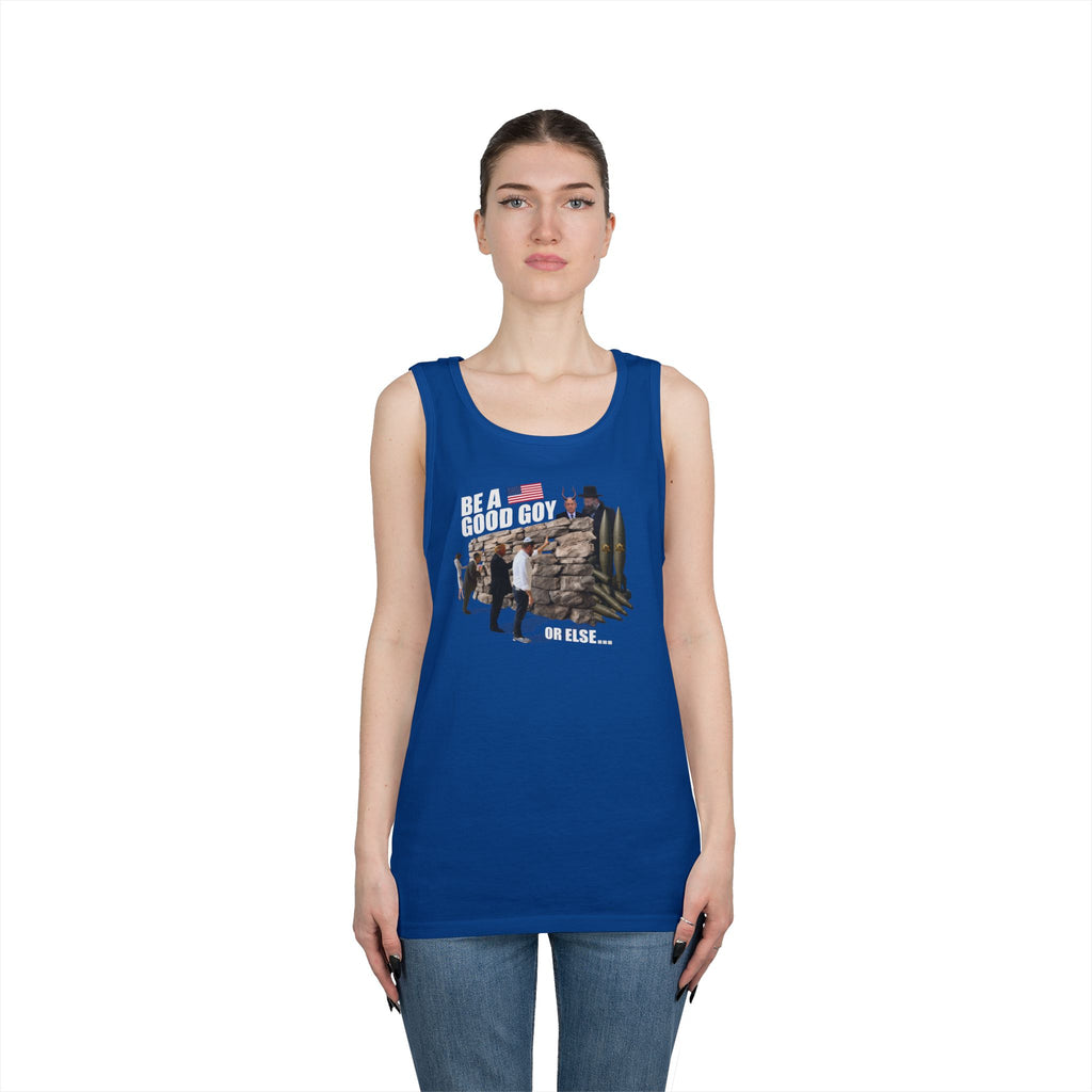 Men's Softstyle Tank Top - "Be A Good Goy" #0001 - Casual Summer Shirt, Gym Graphic Tee, Gift for him, Beachwear, Humor Apparel