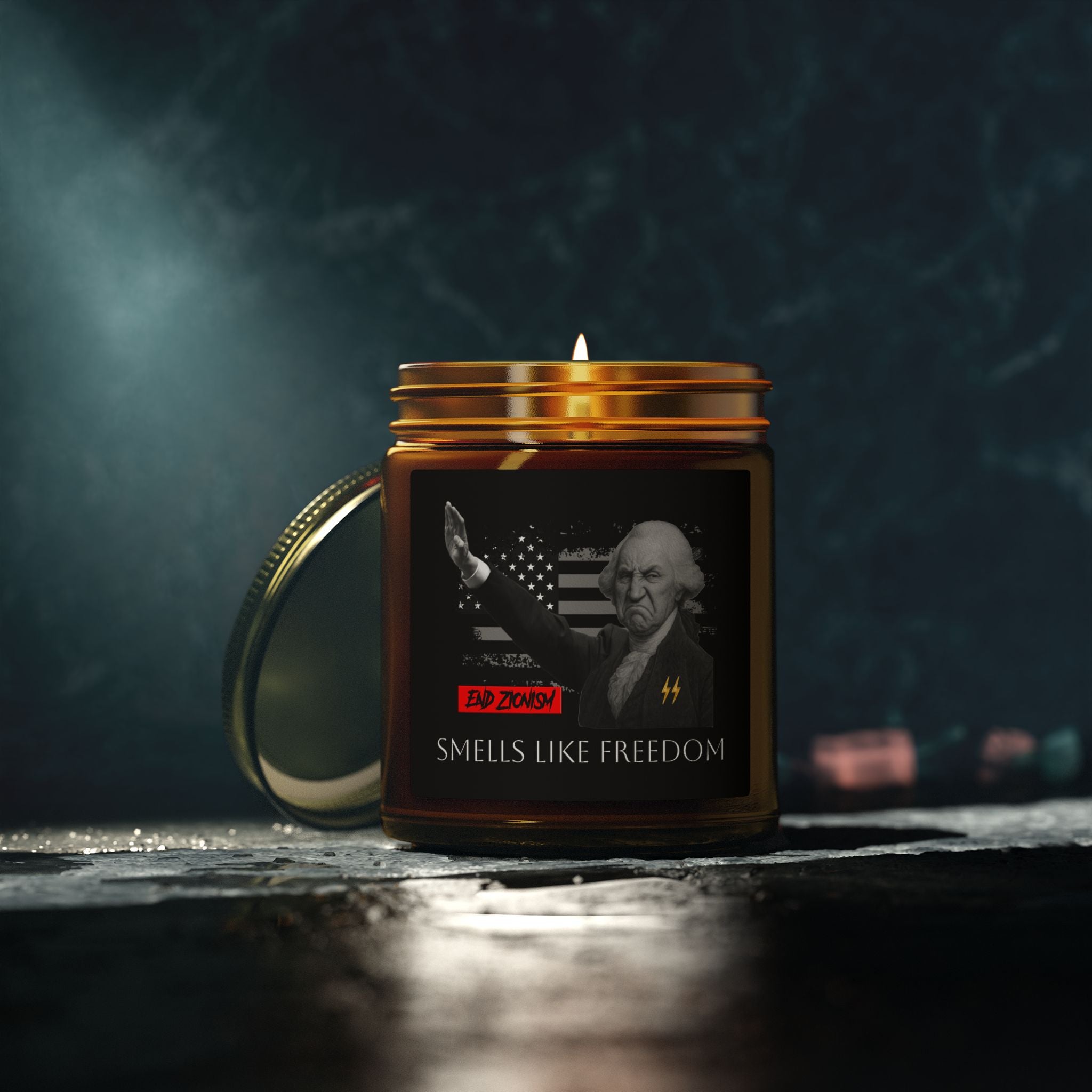 Patriot Scented Candle: "FREEDOM" — Cashmere Musk (4oz, 9oz) TGL [ANTI-SOY / ANTI-ZOG CANDLES]