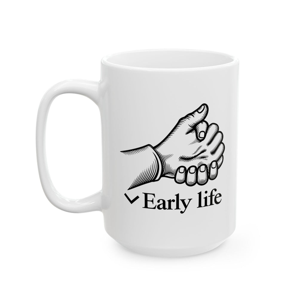 "Early Life" WikiPedia - Noticer Mug - (11oz, 15oz)