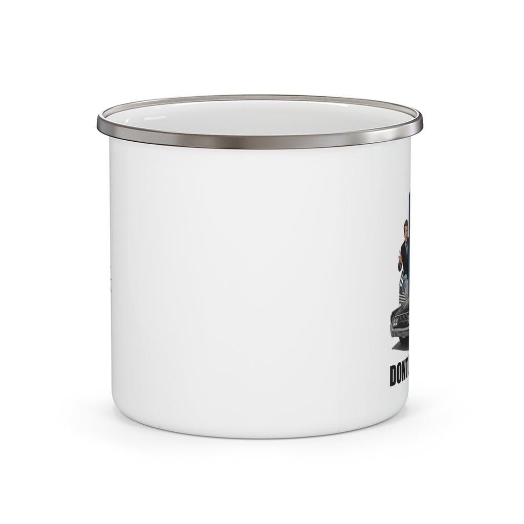 'DON'T JFK ME, BRO' Coffee Mug - John F. Kennedy Camping Enamel Cup - Stainless Steel