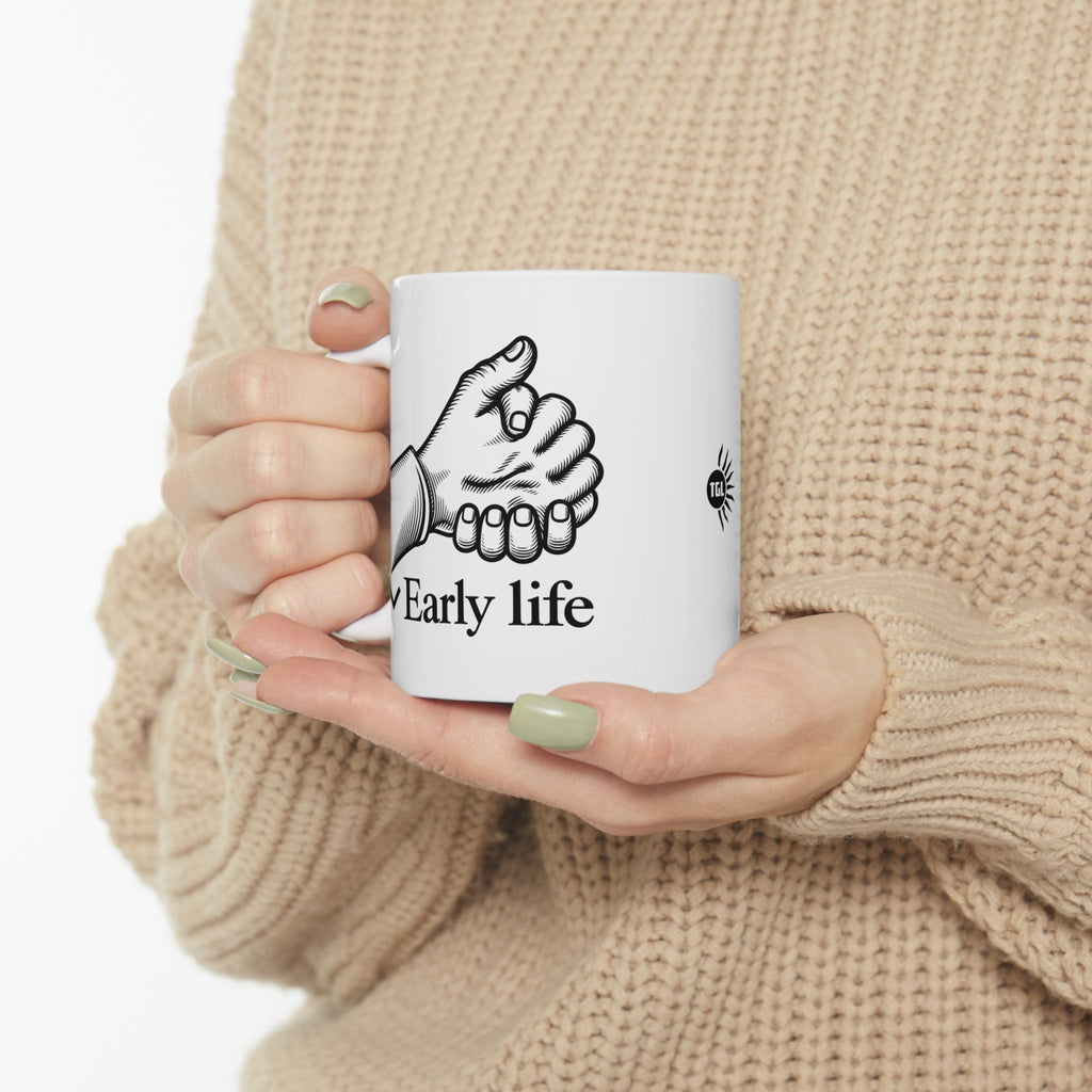 "Early Life" WikiPedia - Noticer Mug - (11oz, 15oz)
