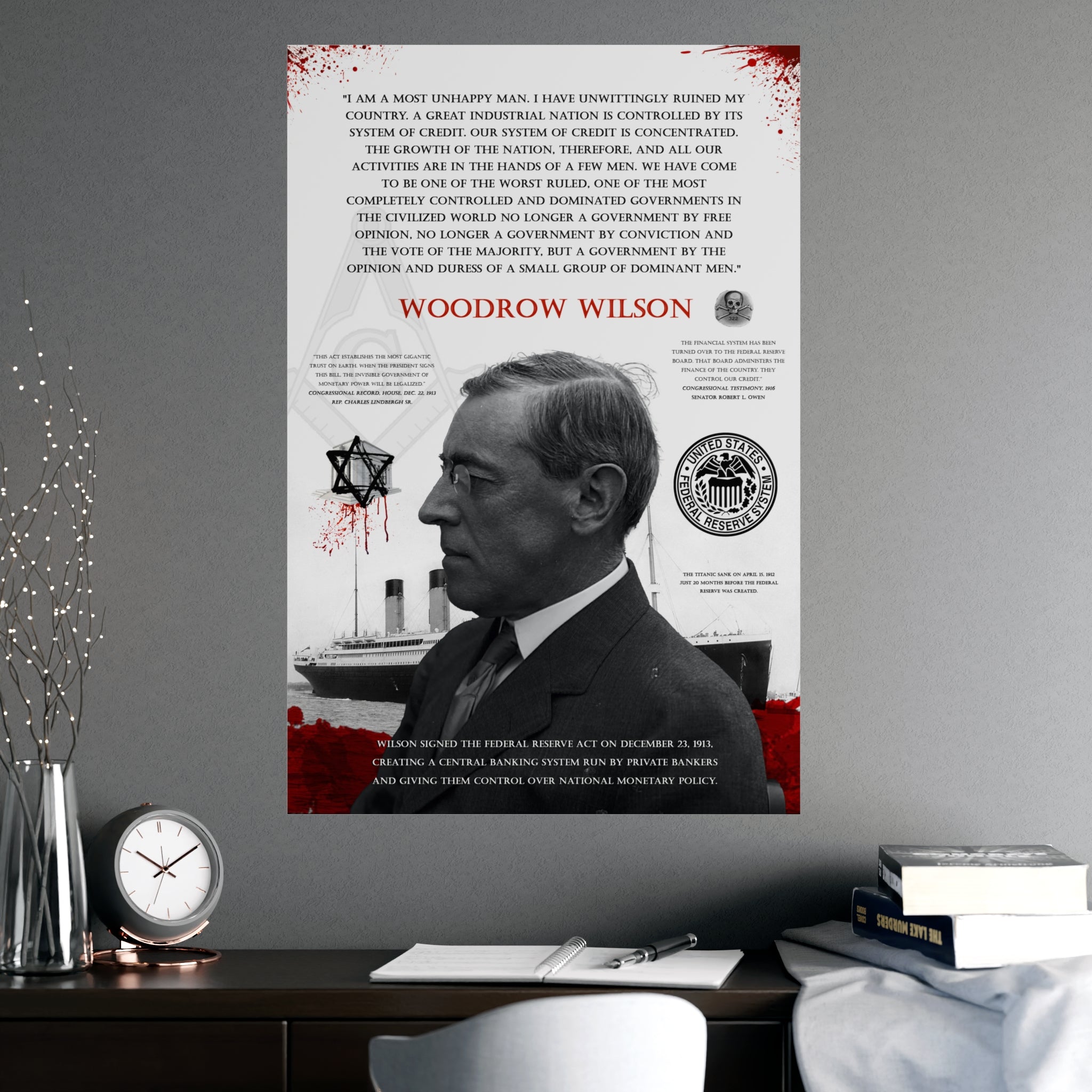 REAL HISTORY #0001 - Woodrow Wilson "Federal Reserve Regret", Federal Reserve, Real History Artwork