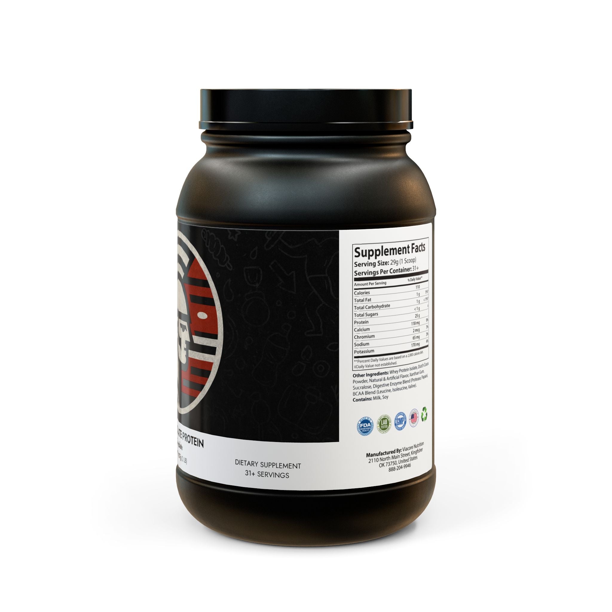 Whey Isolate Protein Powder (907g, 2lb) *GRAS-FED BULKING*