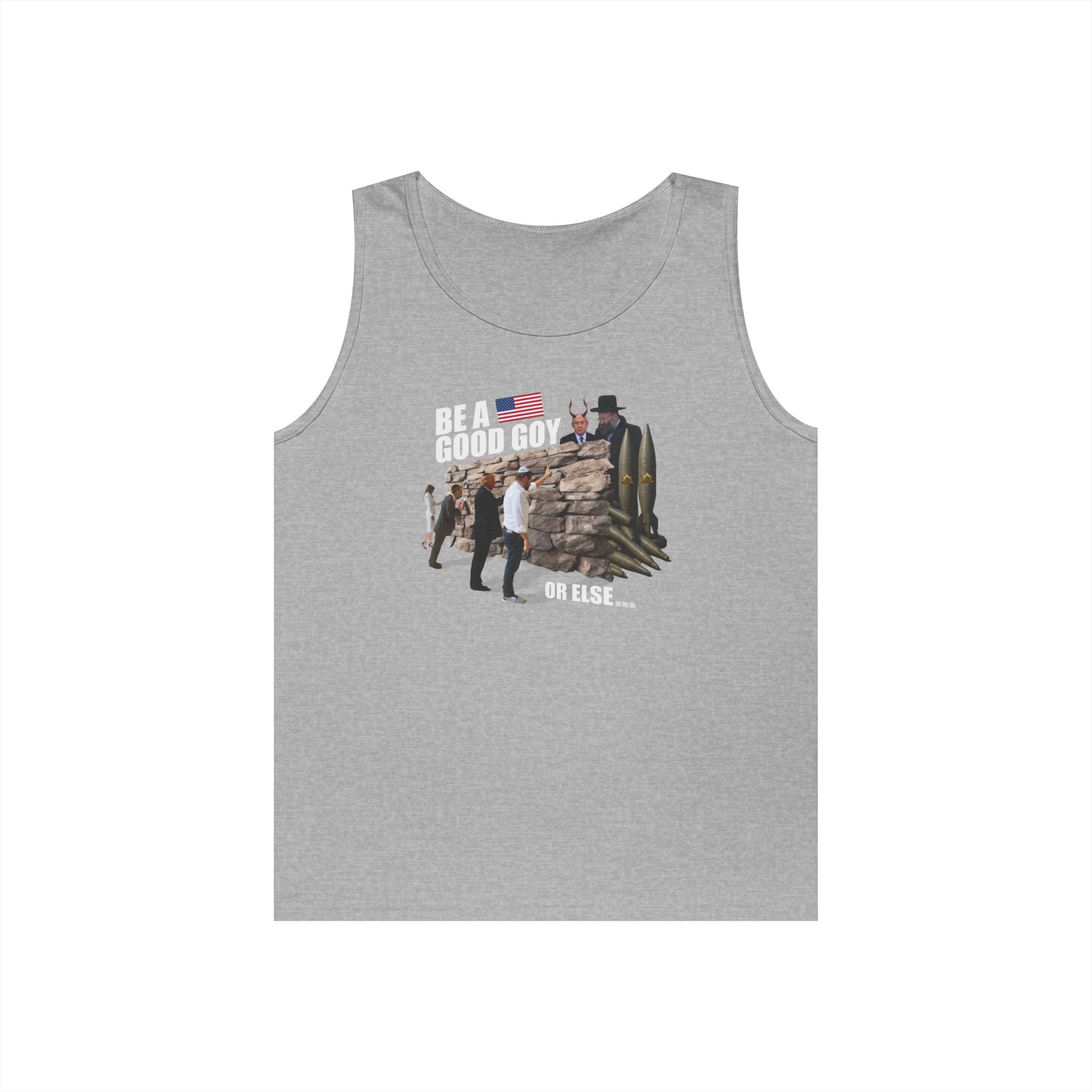 Men's Softstyle Tank Top - "Be A Good Goy" #0001 - Casual Summer Shirt, Gym Graphic Tee, Gift for him, Beachwear, Humor Apparel