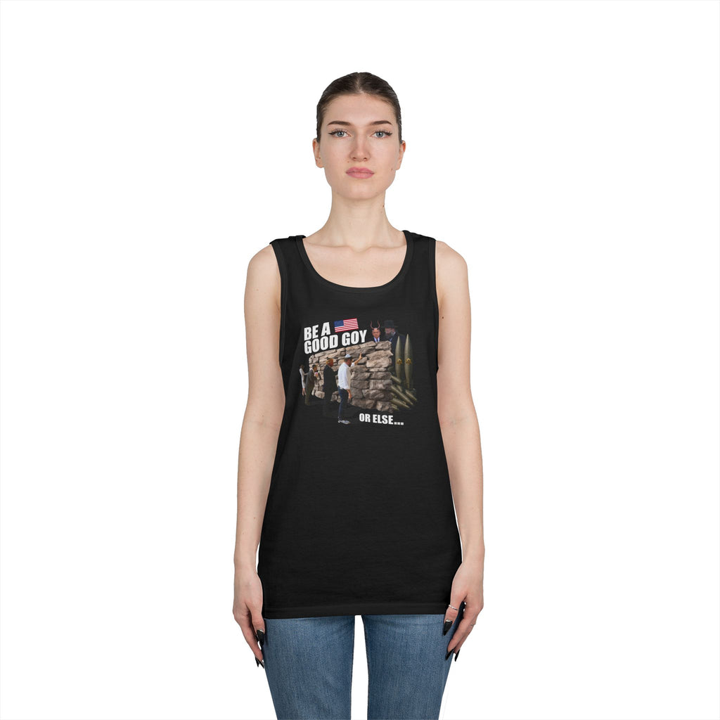 Men's Softstyle Tank Top - "Be A Good Goy" #0001 - Casual Summer Shirt, Gym Graphic Tee, Gift for him, Beachwear, Humor Apparel