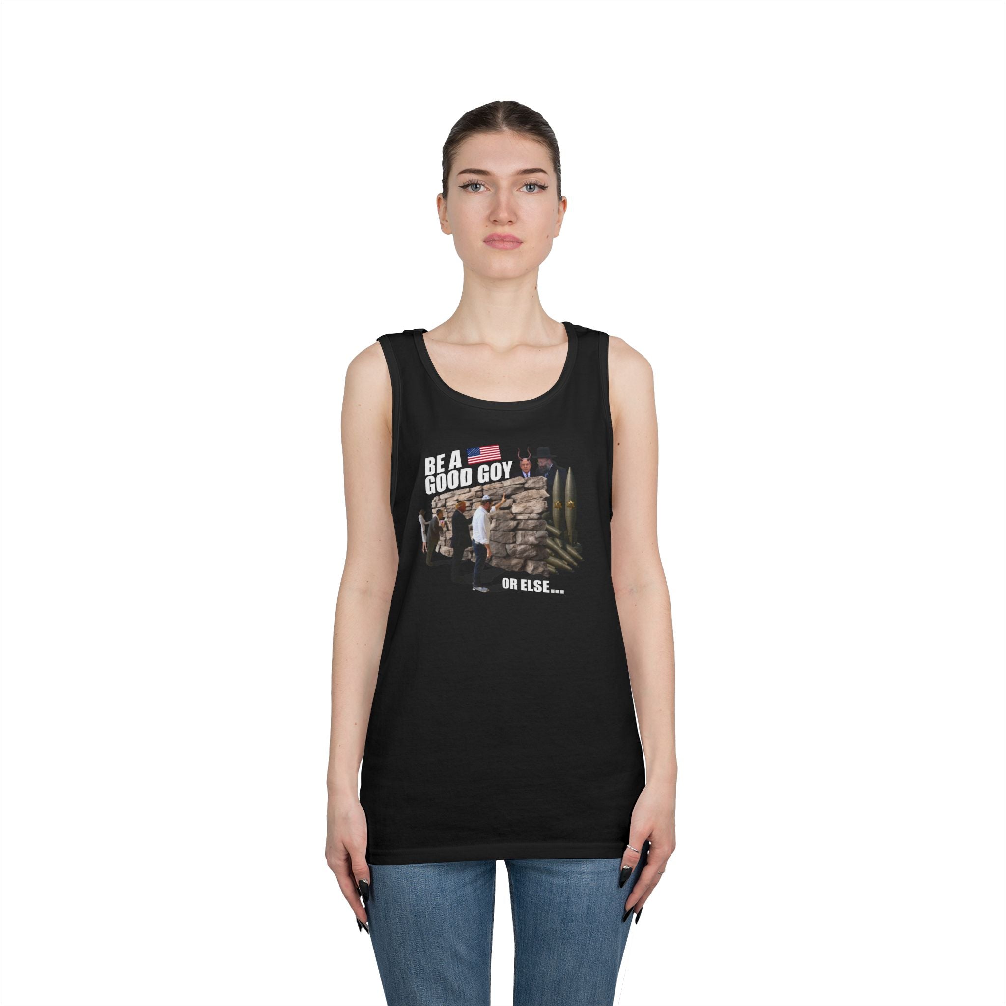 Men's Softstyle Tank Top - "Be A Good Goy" #0001 - Casual Summer Shirt, Gym Graphic Tee, Gift for him, Beachwear, Humor Apparel