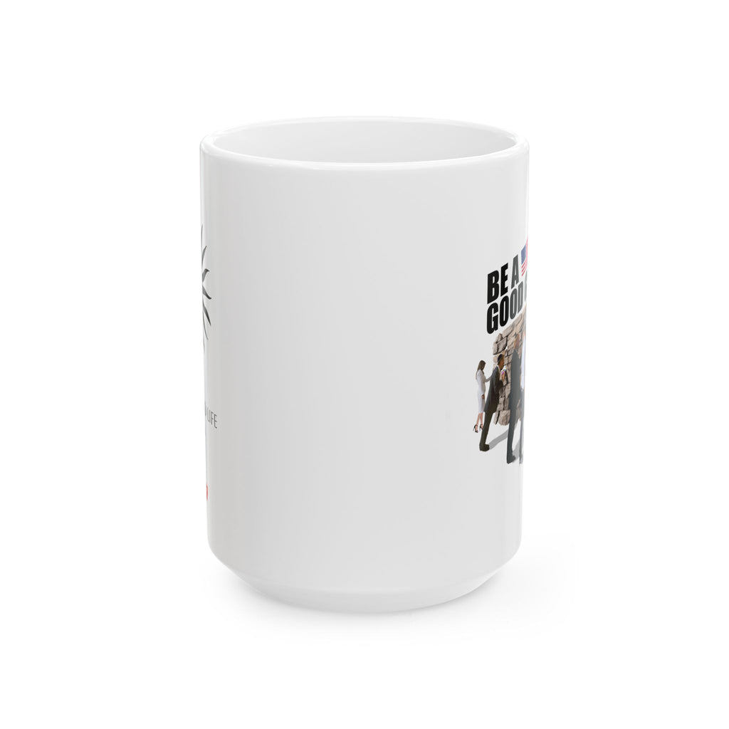#0002 Noticer Mug - "Be A Good Goy Or Else" Humping Wall Ceramic Coffee Cup (11oz, 15oz)