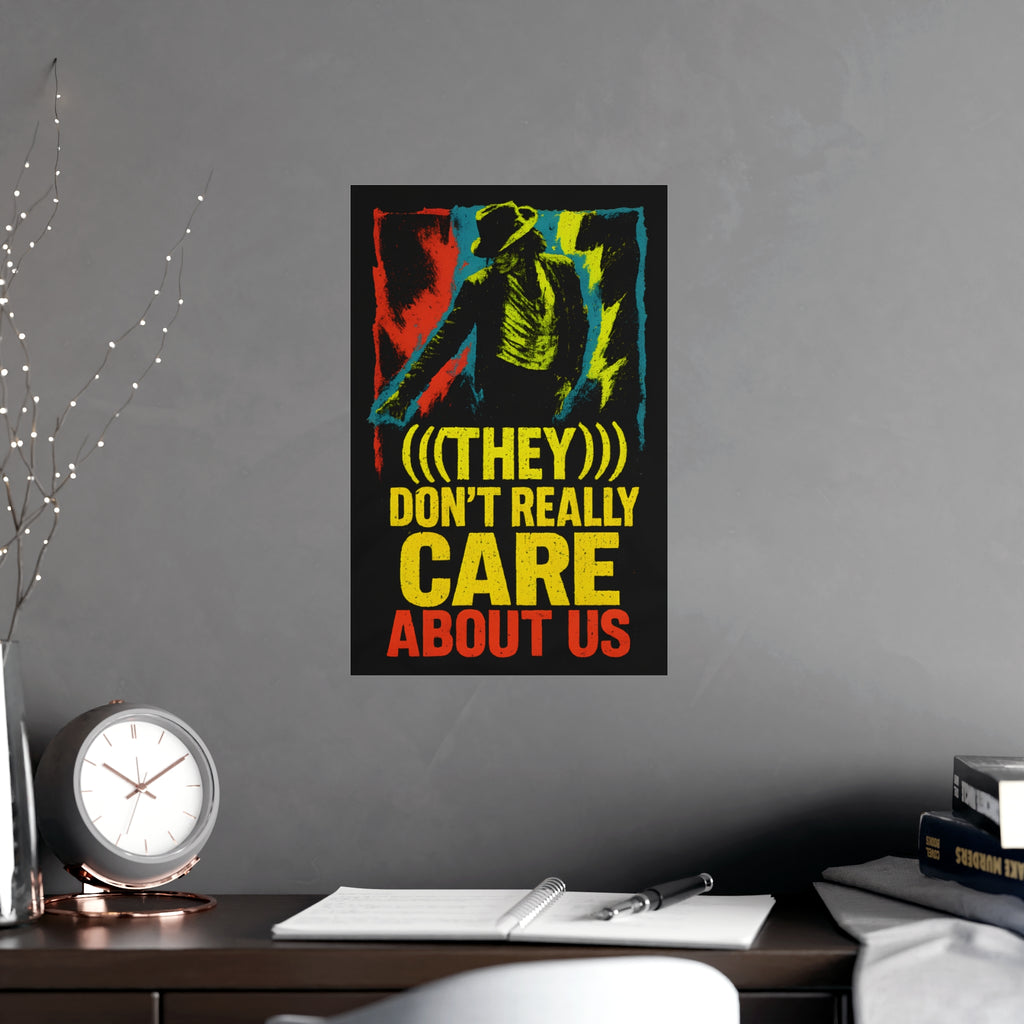 Michael Jackson "(((They ))) Don’t Really Care About Us” Poster