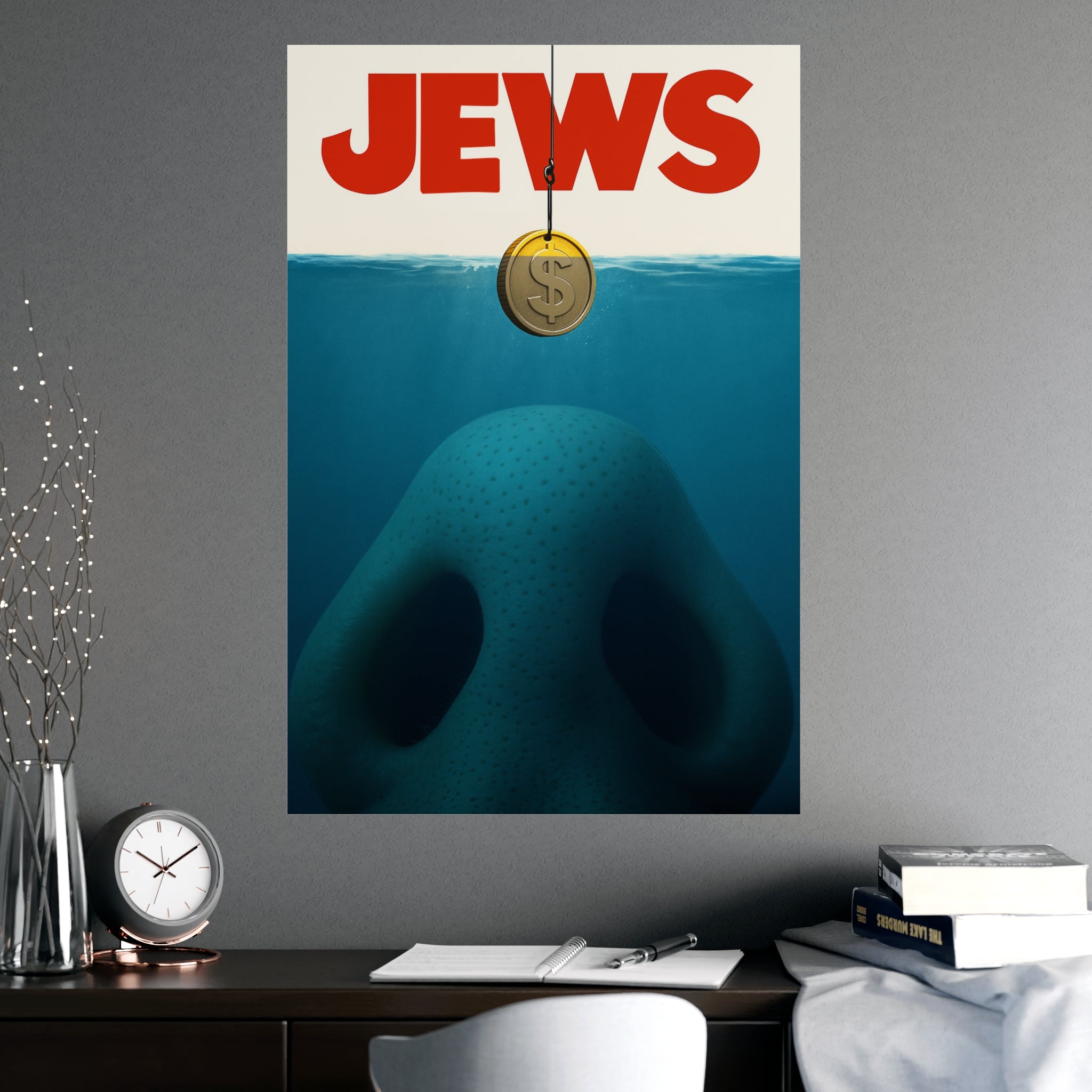 J*WS THE MOVIE (Jaws Parody) "The Good Life", Unique Home Decor, Statement Wall Art, Office Inspiration