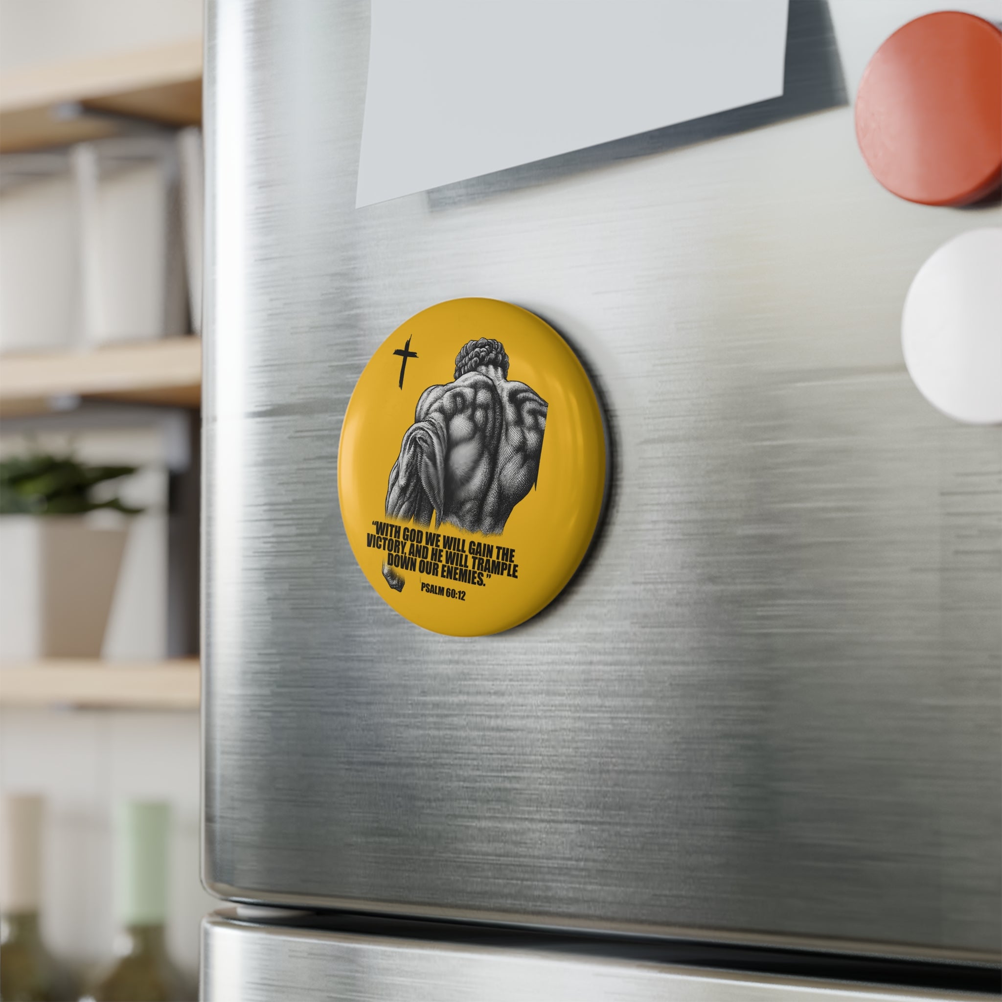 Inspirational Button Magnet, Round Magnet, Christ Decor, Motivational Gift, Wall Art Magnet, Home Office Decor, Noticer Magnet