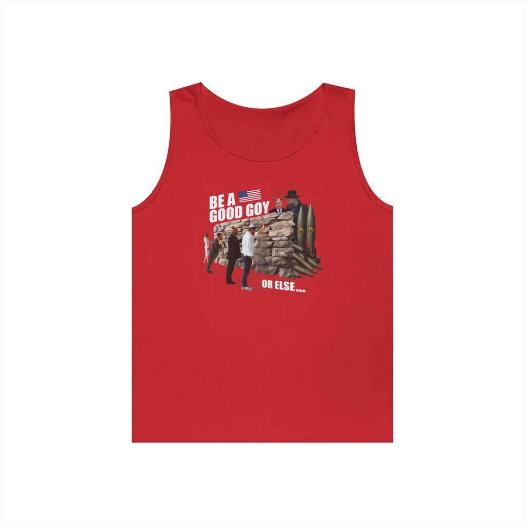 Men's Softstyle Tank Top - "Be A Good Goy" #0001 - Casual Summer Shirt, Gym Graphic Tee, Gift for him, Beachwear, Humor Apparel