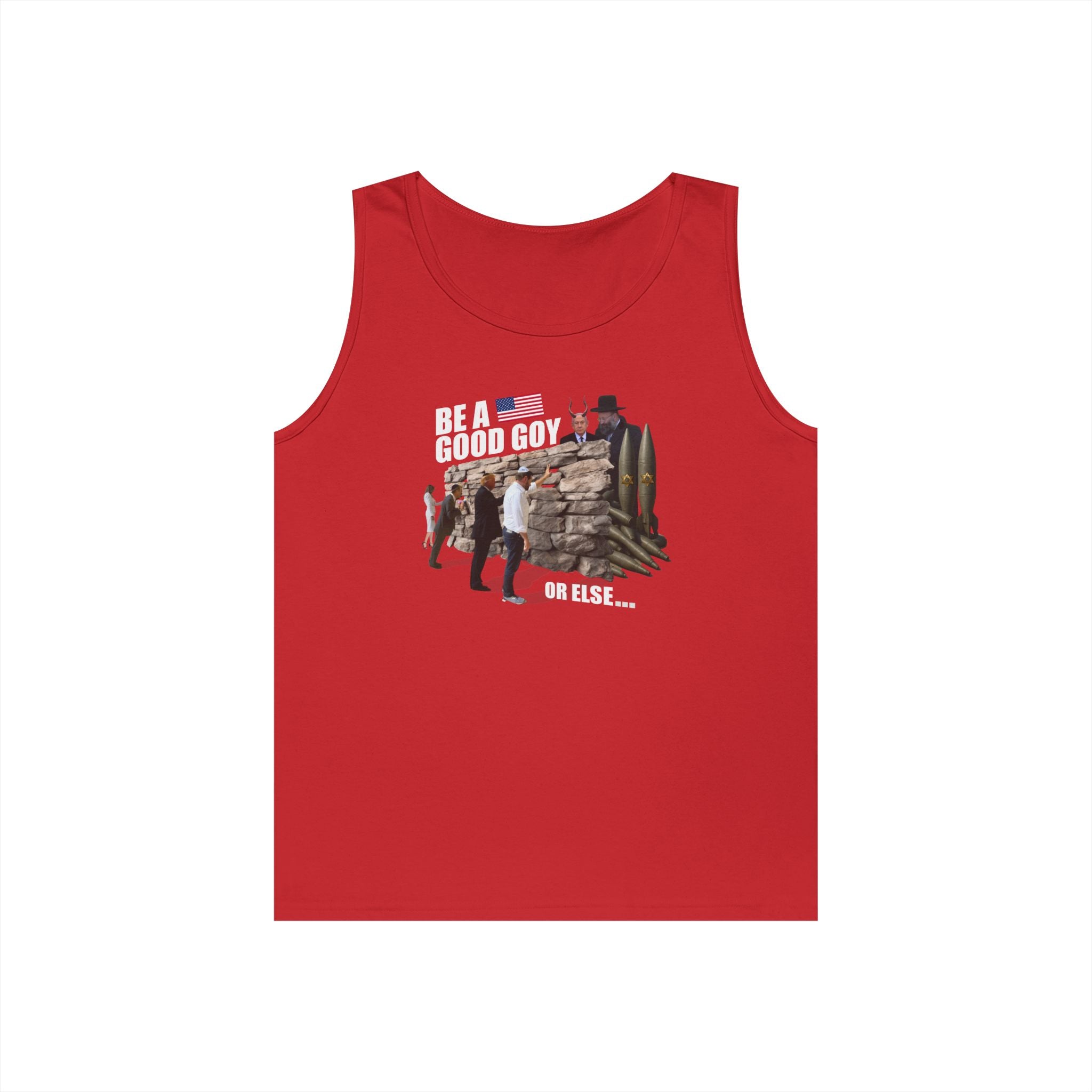 Men's Softstyle Tank Top - "Be A Good Goy" #0001 - Casual Summer Shirt, Gym Graphic Tee, Gift for him, Beachwear, Humor Apparel