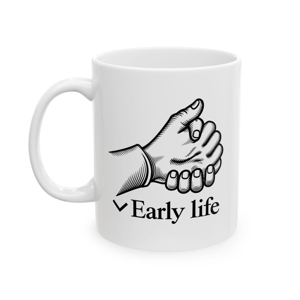 "Early Life" WikiPedia - Noticer Mug - (11oz, 15oz)