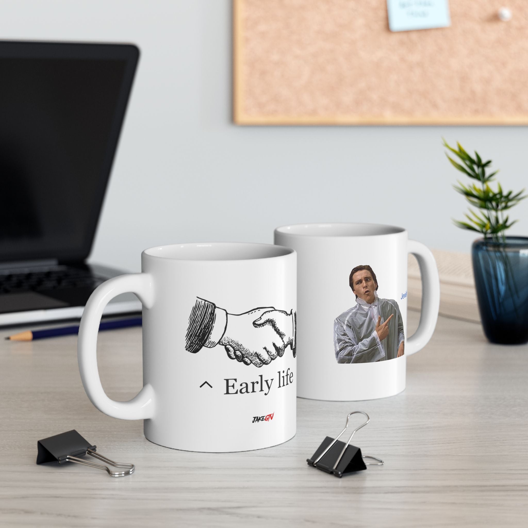#0001 Noticer Mug - "Early Life" WikiPedia Ceramic Coffee Cup (11oz, 15oz)