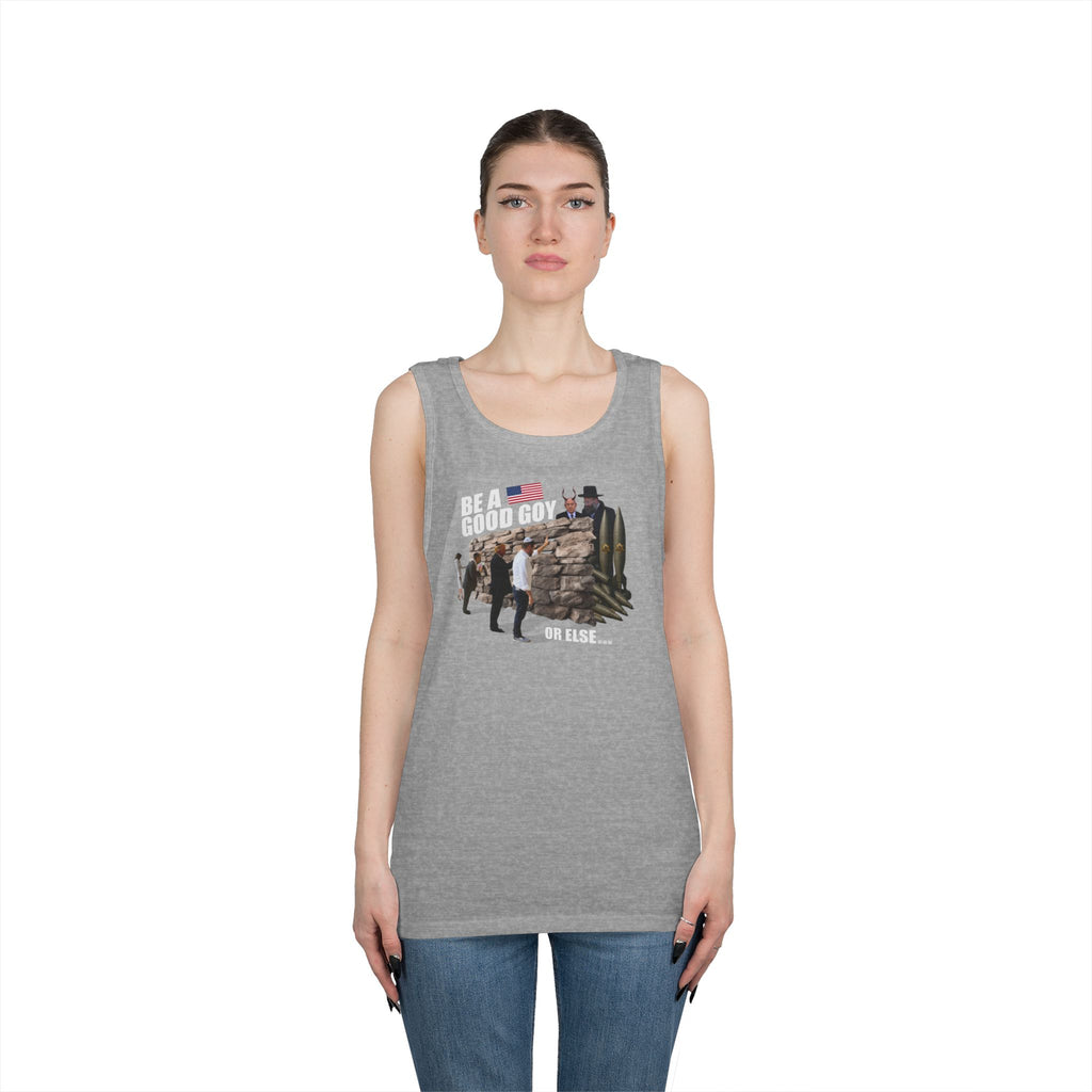 Men's Softstyle Tank Top - "Be A Good Goy" #0001 - Casual Summer Shirt, Gym Graphic Tee, Gift for him, Beachwear, Humor Apparel