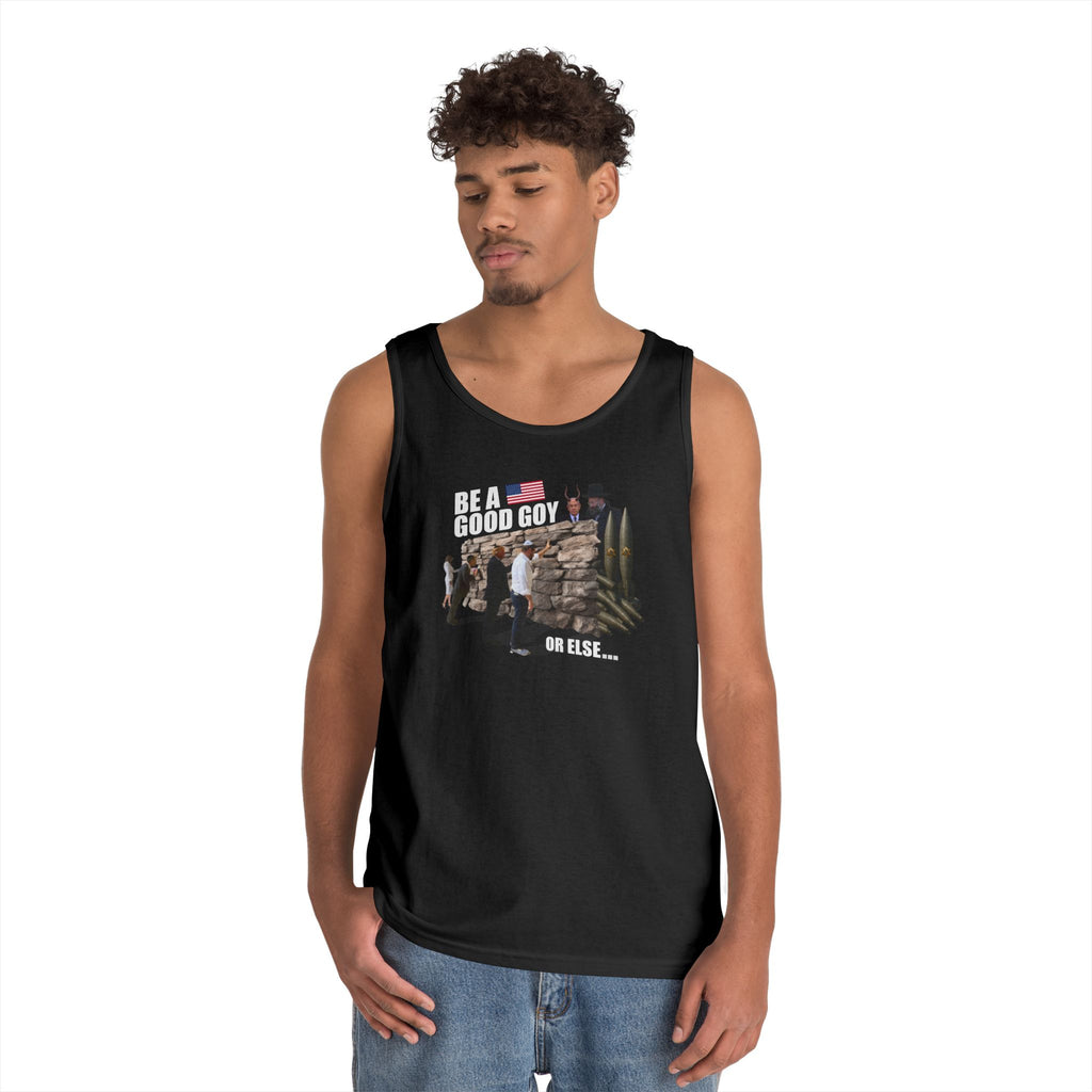 Men's Softstyle Tank Top - "Be A Good Goy" #0001 - Casual Summer Shirt, Gym Graphic Tee, Gift for him, Beachwear, Humor Apparel
