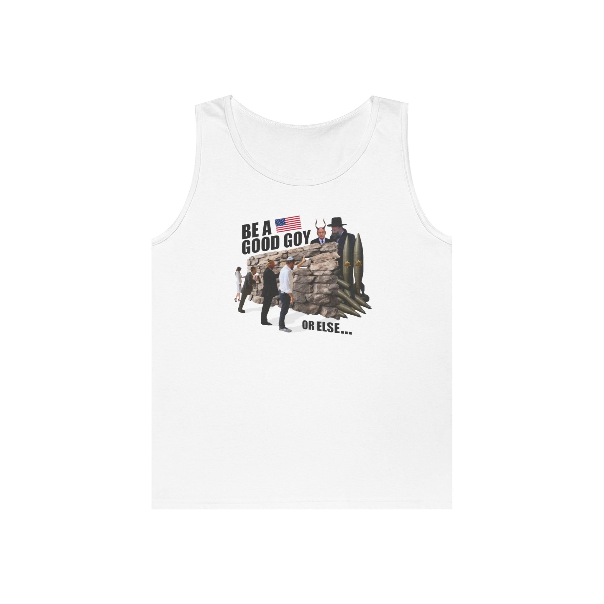 Men's Softstyle Tank Top - "Be A Good Goy" #0001 - Casual Summer Shirt, Gym Graphic Tee, Gift for him, Beachwear, Humor Apparel