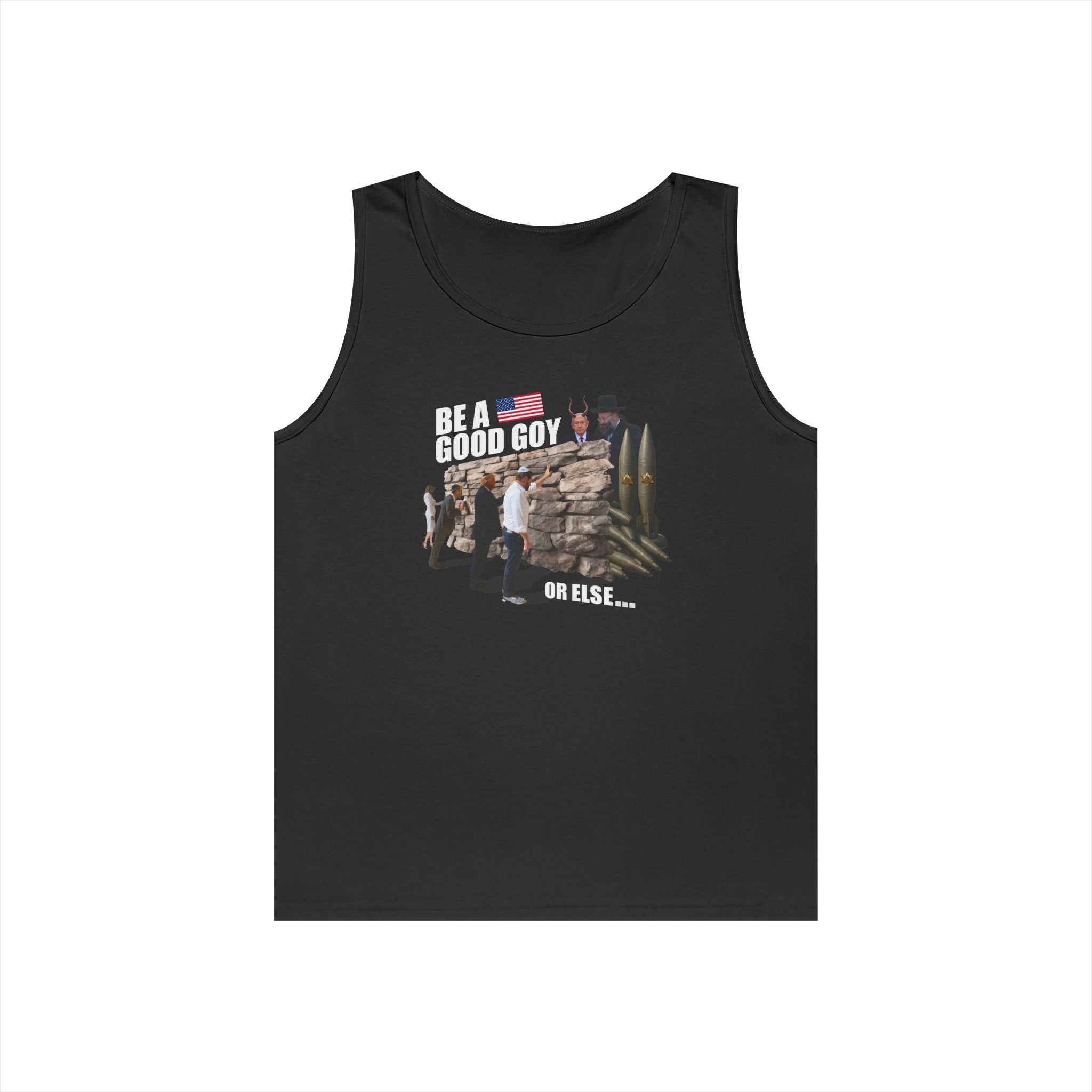 Men's Softstyle Tank Top - "Be A Good Goy" #0001 - Casual Summer Shirt, Gym Graphic Tee, Gift for him, Beachwear, Humor Apparel