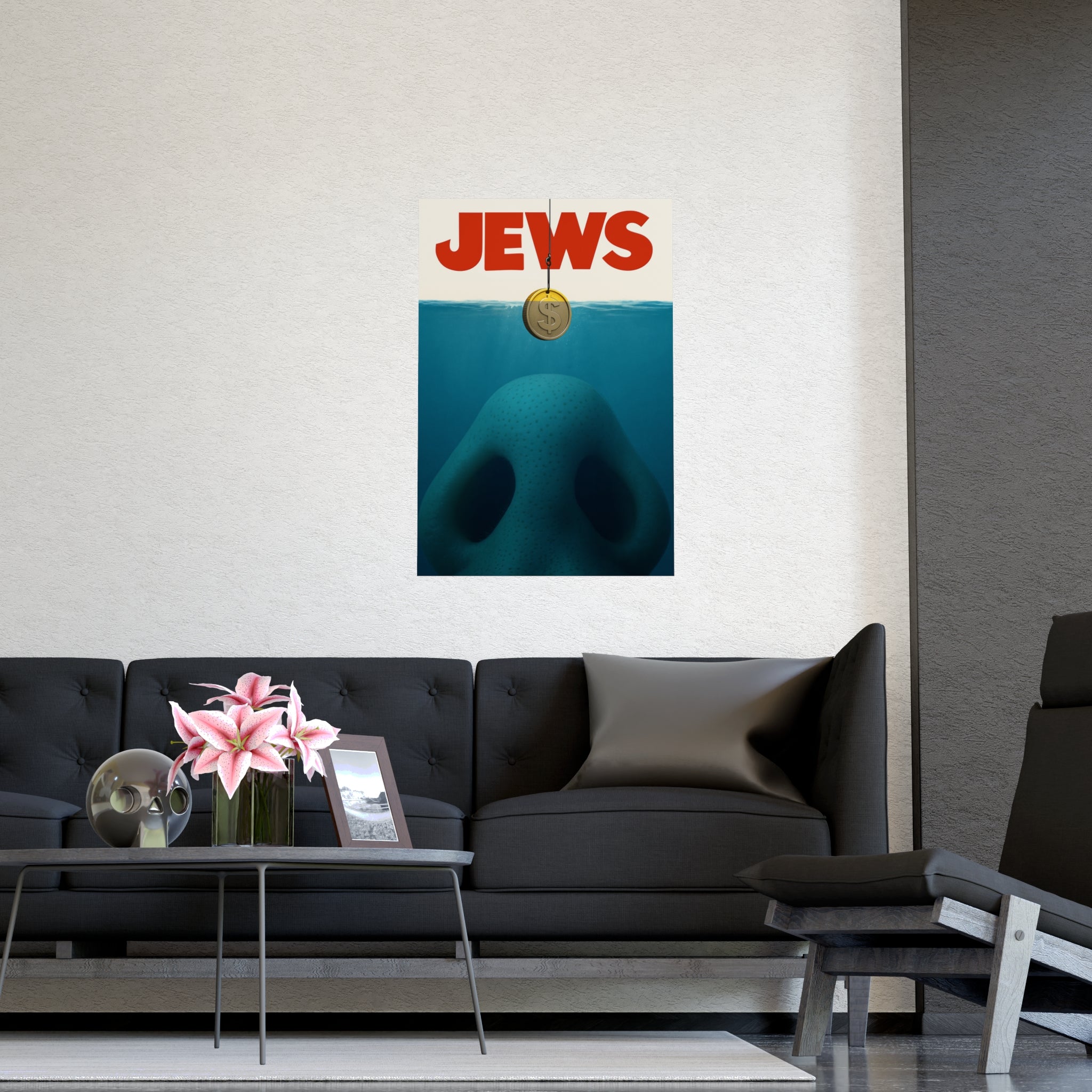 J*WS THE MOVIE (Jaws Parody) "The Good Life", Unique Home Decor, Statement Wall Art, Office Inspiration