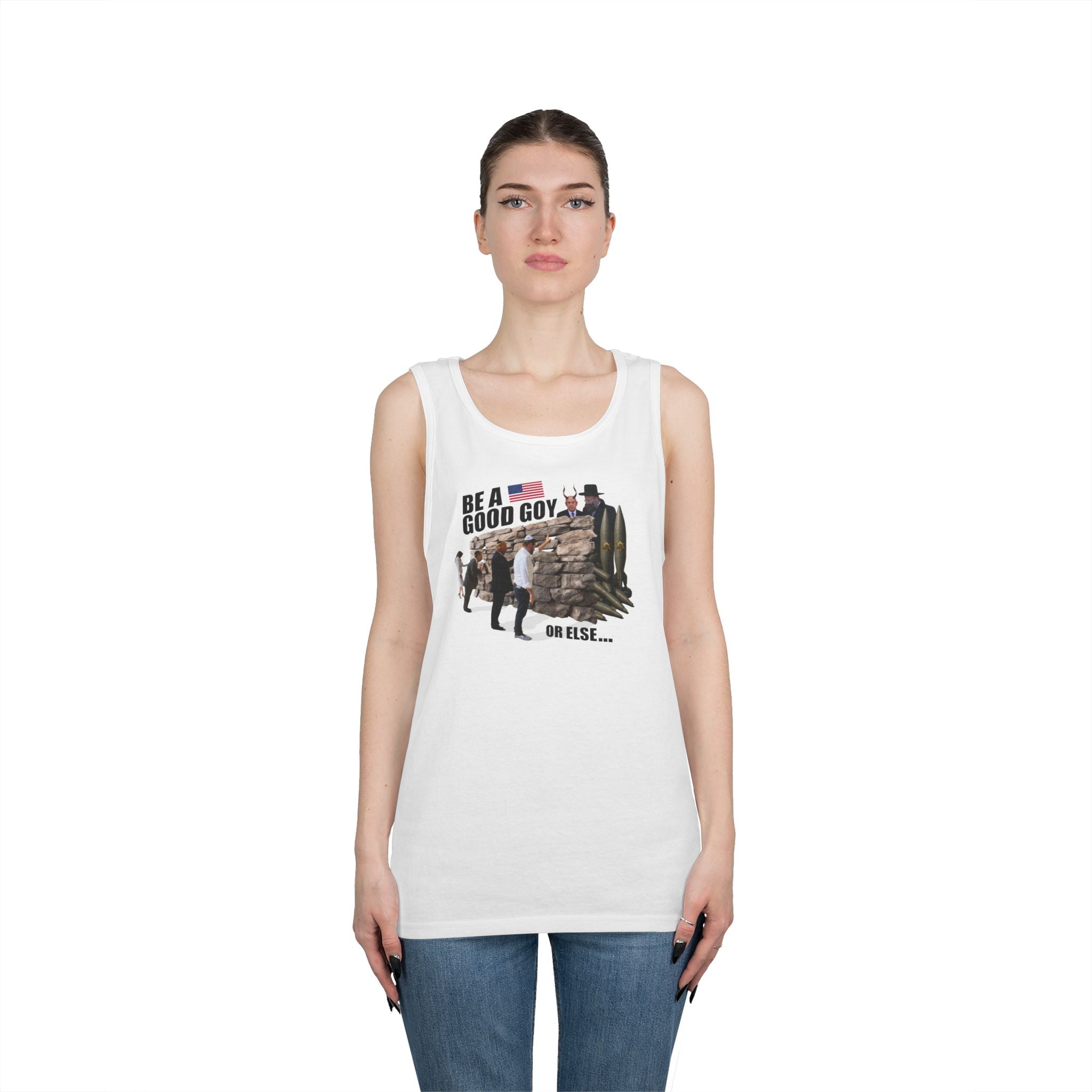 Men's Softstyle Tank Top - "Be A Good Goy" #0001 - Casual Summer Shirt, Gym Graphic Tee, Gift for him, Beachwear, Humor Apparel