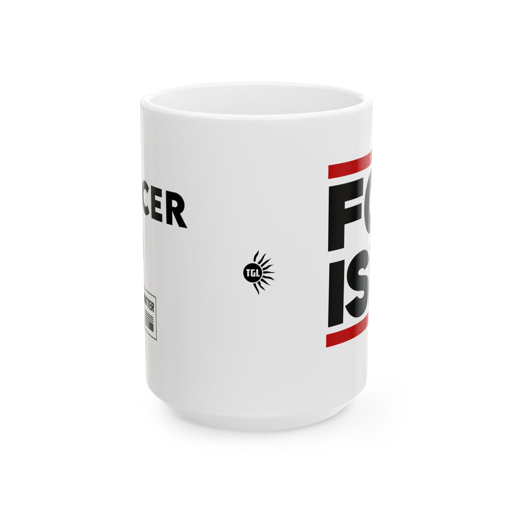 #0003 Noticer Mug - "Noticer" FCK ISRL Ceramic Coffee Cup (11oz, 15oz)
